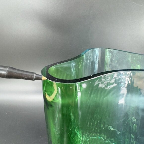 Southern Living Green Clear and Blue Art Glass Vase Abstract Shape Glass Vase - Picture 8 of 16